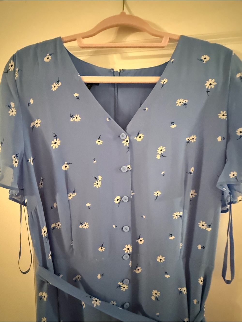 Talbots size 16Blue Floral Button-Front Women’s  Dress